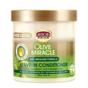 african pride olive miracle leave in conditioner jar 15oz