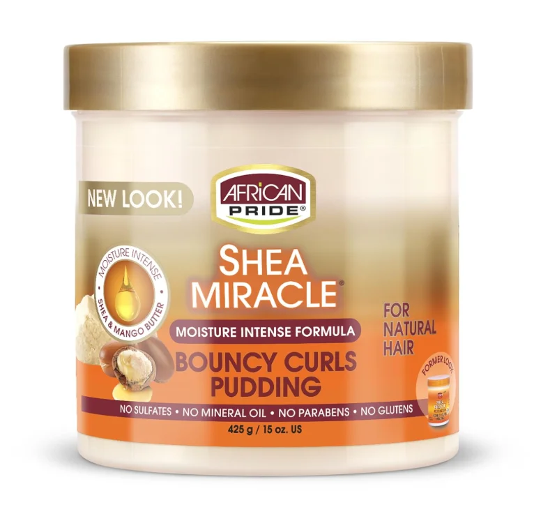 African Pride Shea Miracle Bouncy Curls Pudding 15oz jar